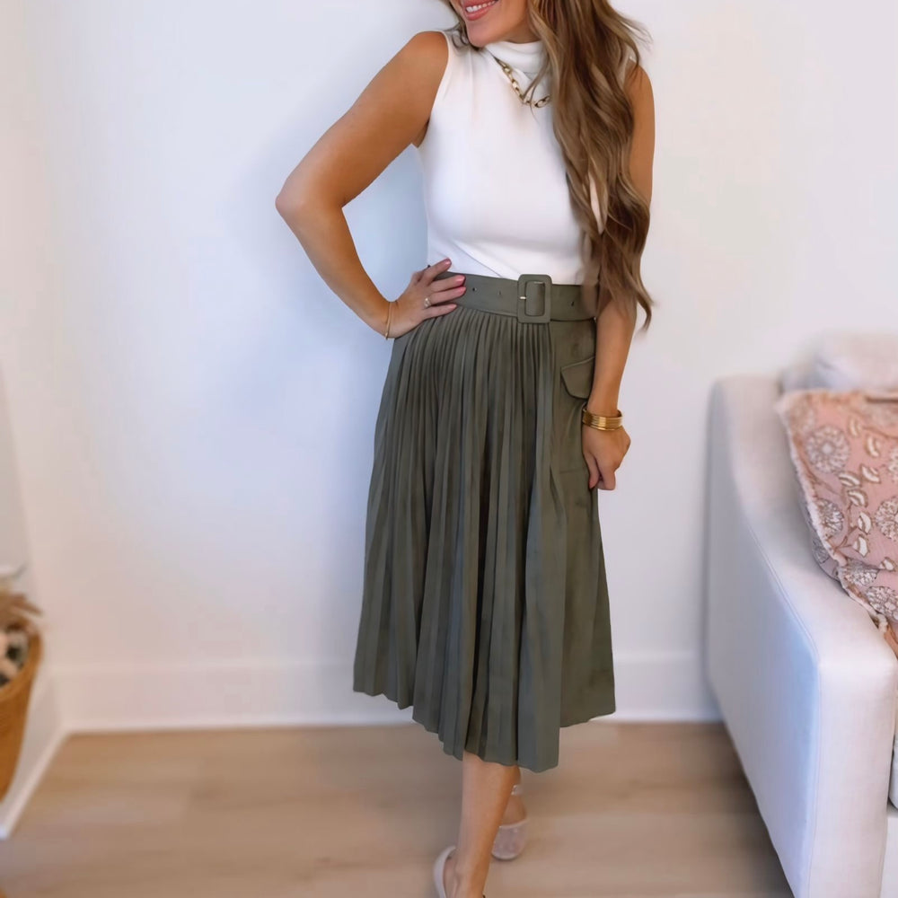 
                      
                        Chic Outing Suede Midi Skirt
                      
                    