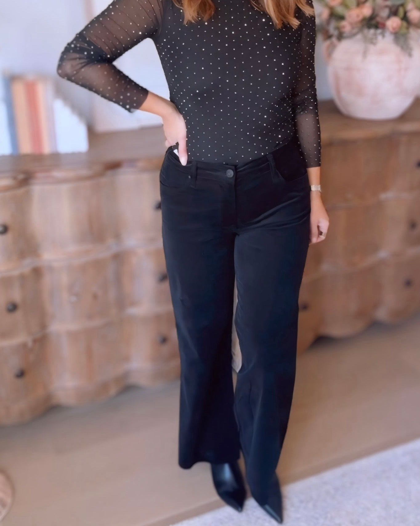 KUT- Meg Corduroy High Rise Wide Leg