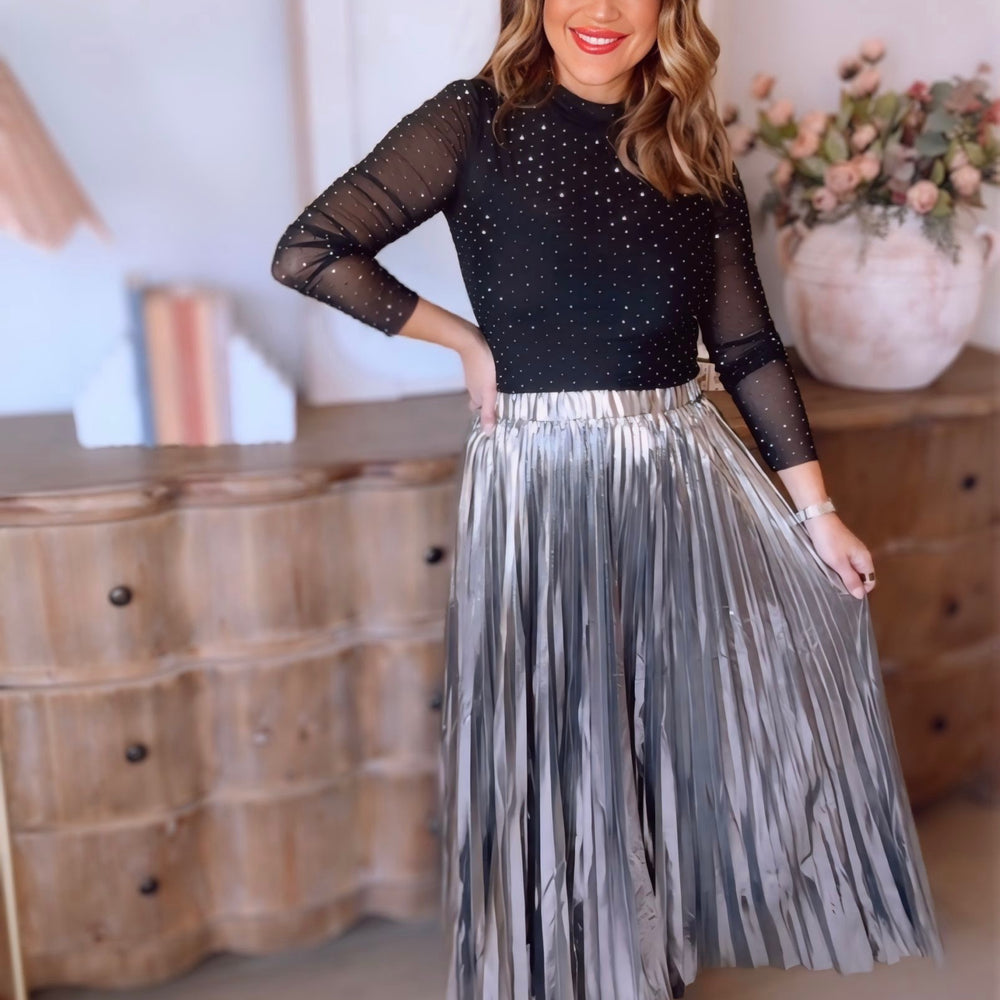 
                      
                        So Special Embellished Mock Neck Top
                      
                    