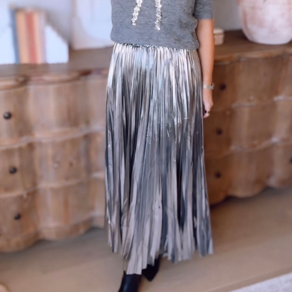 Jameson Pleated Midi Skirt