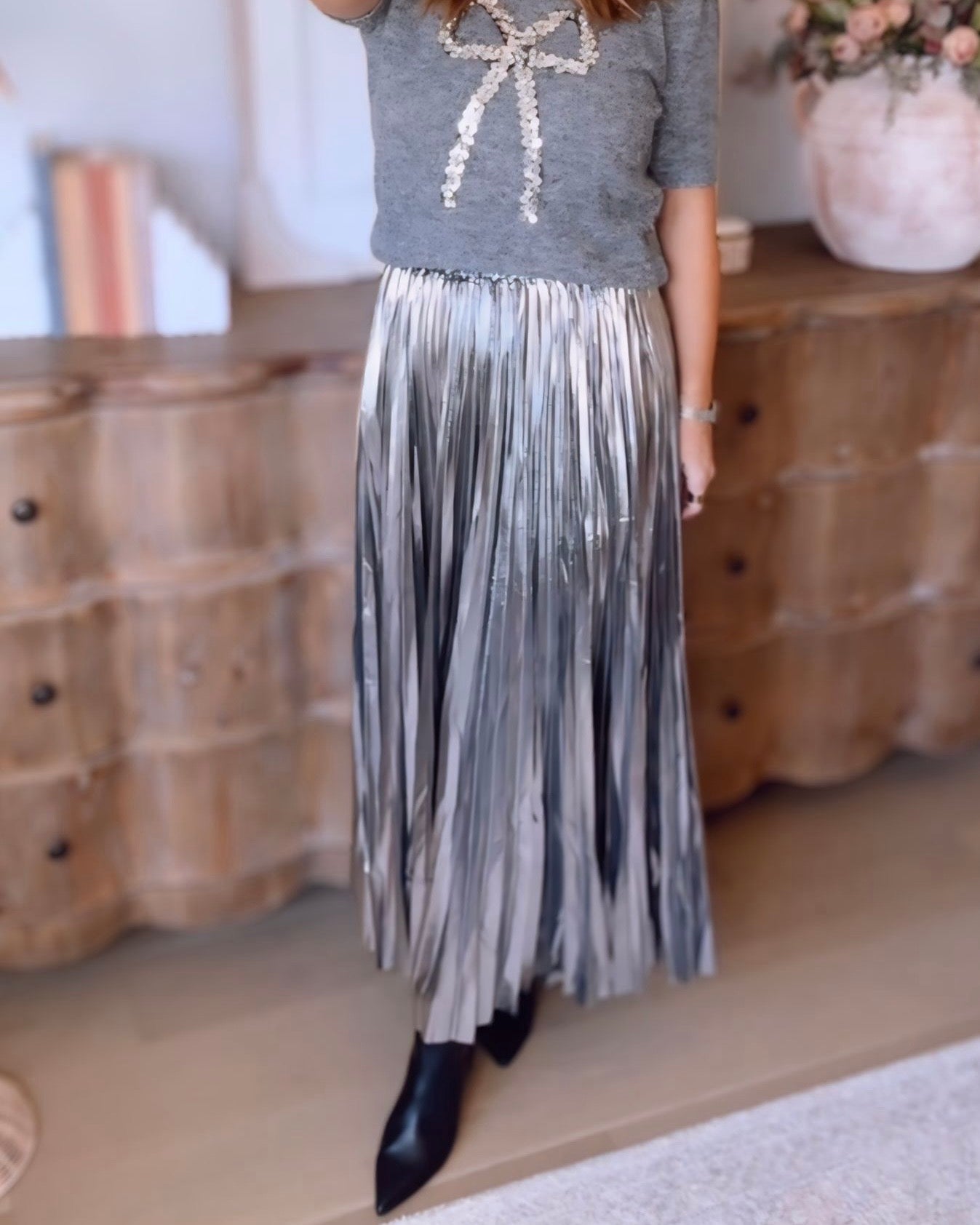 Jameson Pleated Midi Skirt