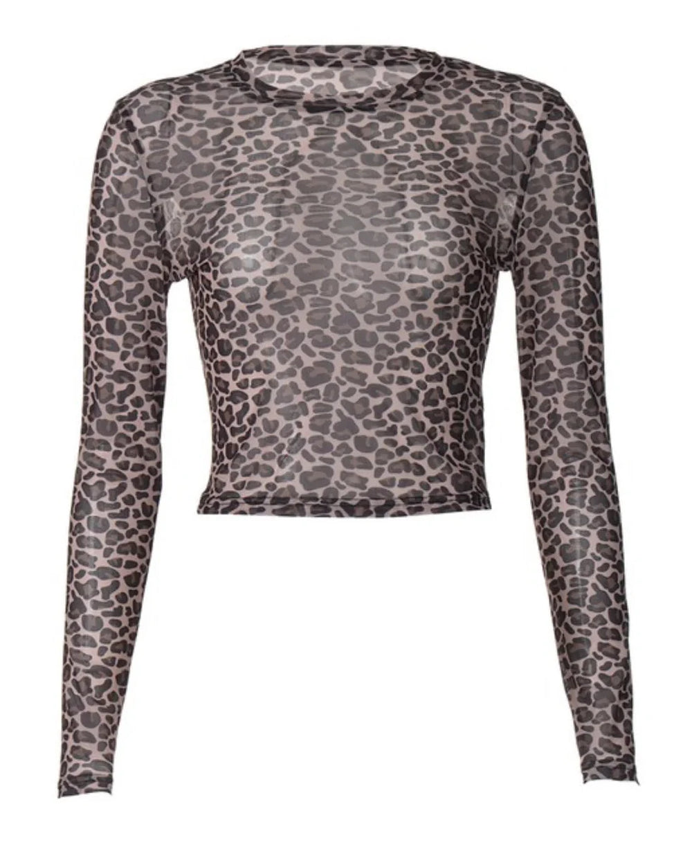 Alyssa Leopard Sheer Top