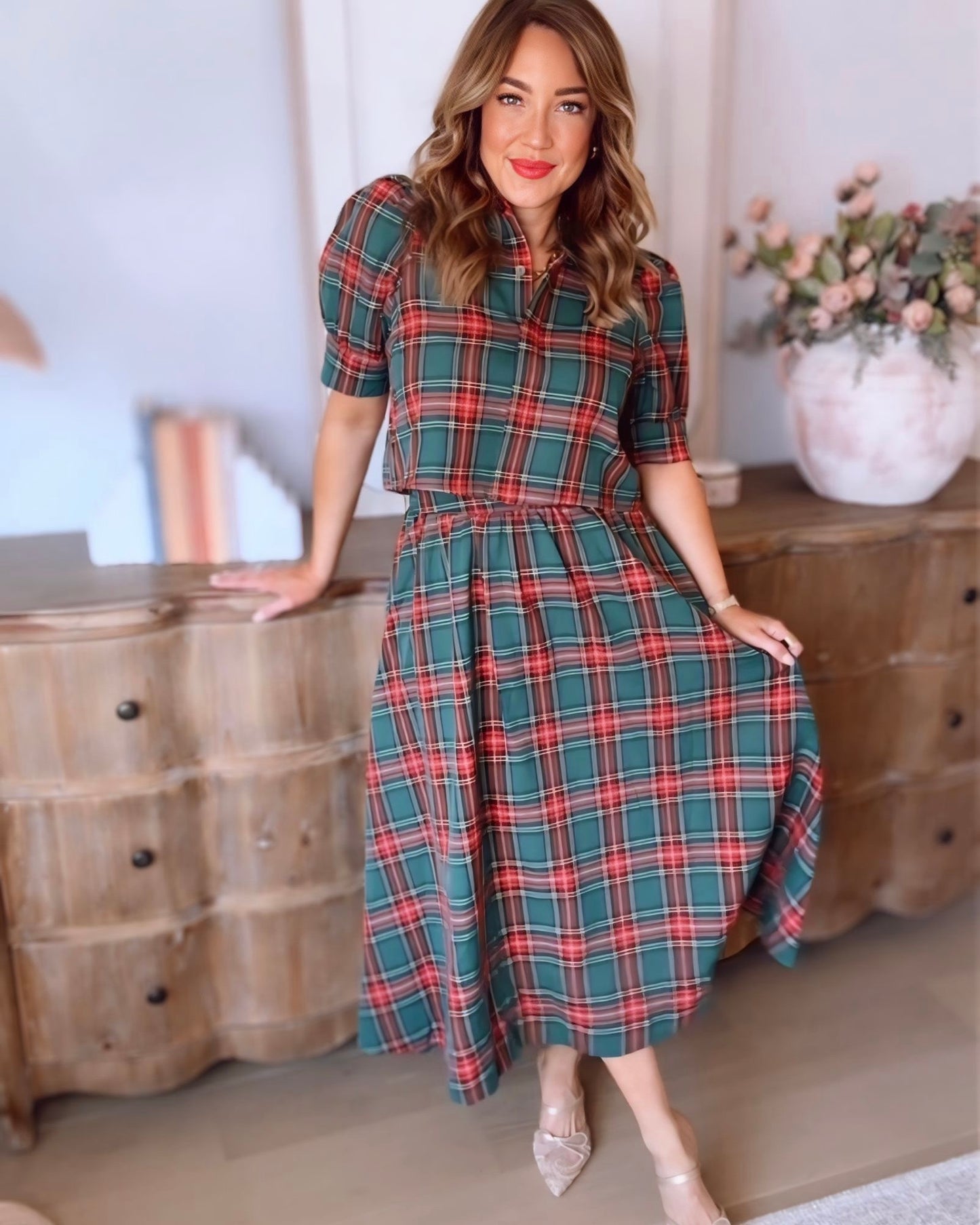 Under The Mistletoe Button Up