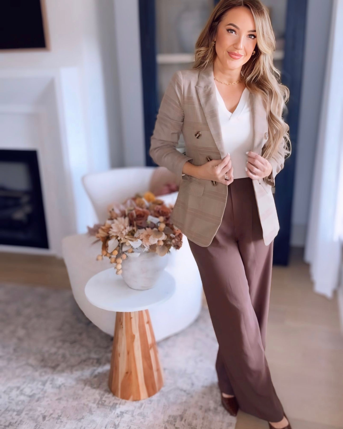 Alaina Pleated Wide Leg Pants
