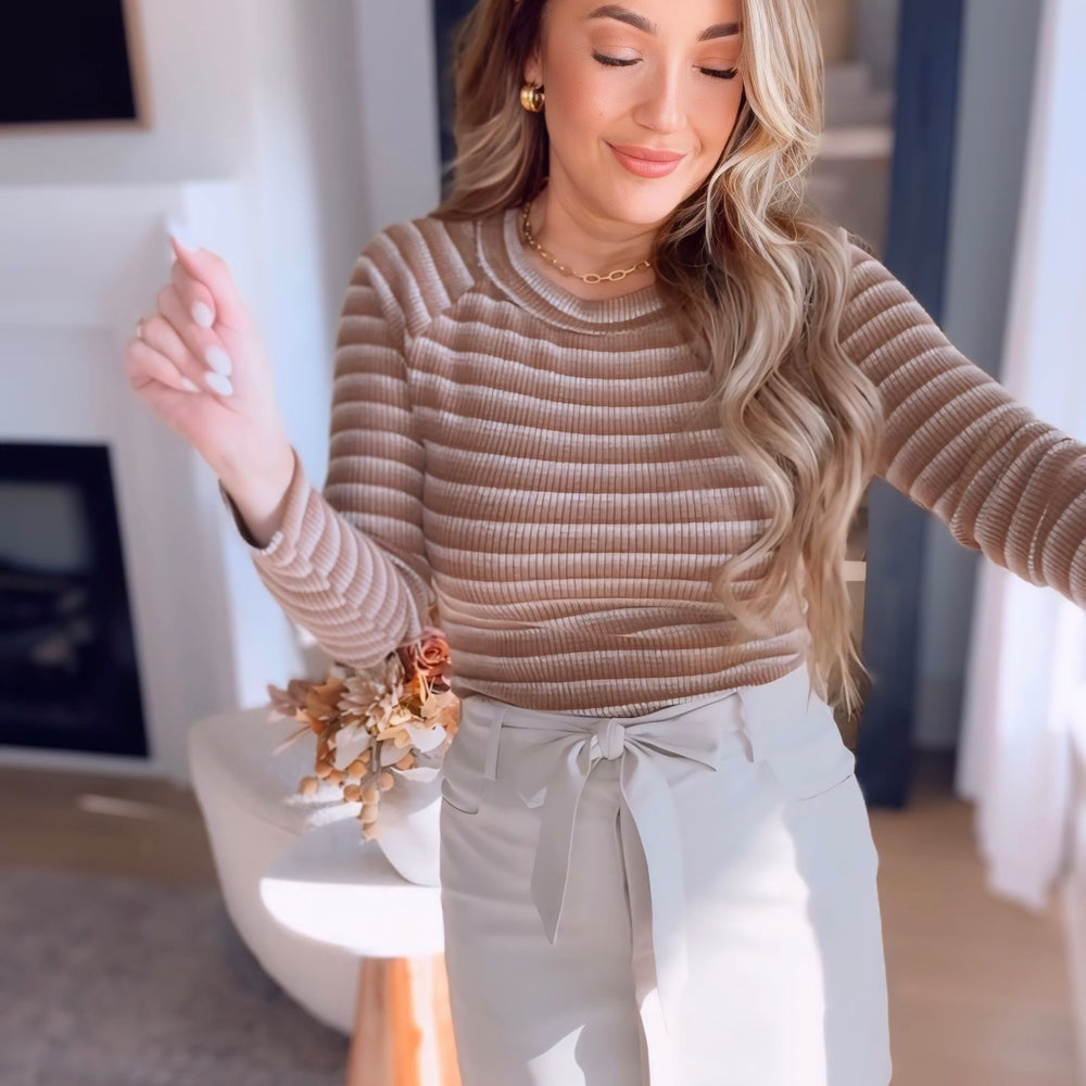 Saylor Striped Knit Top