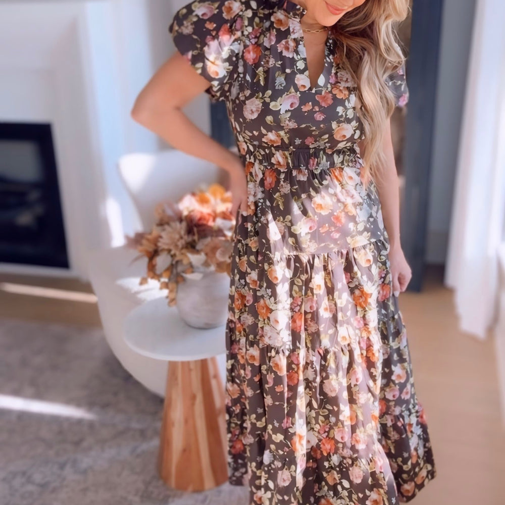 
                      
                        Falling For You Floral Midi Dress
                      
                    