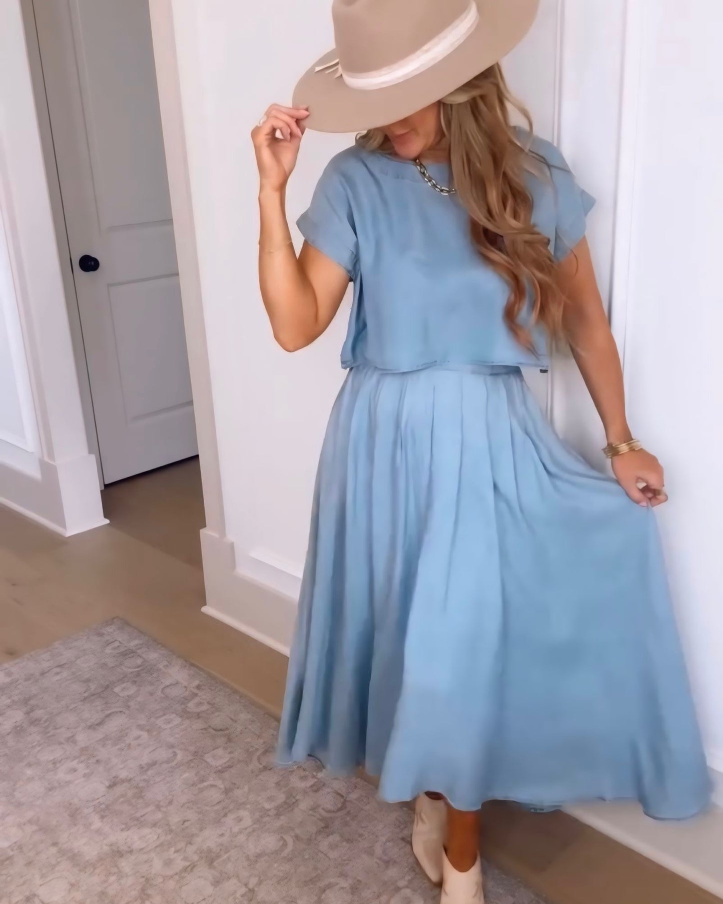 Breakfast Date Chambray Set