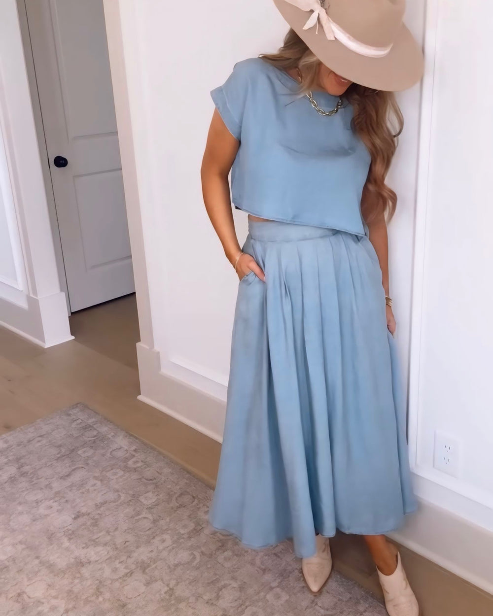Breakfast Date Chambray Set