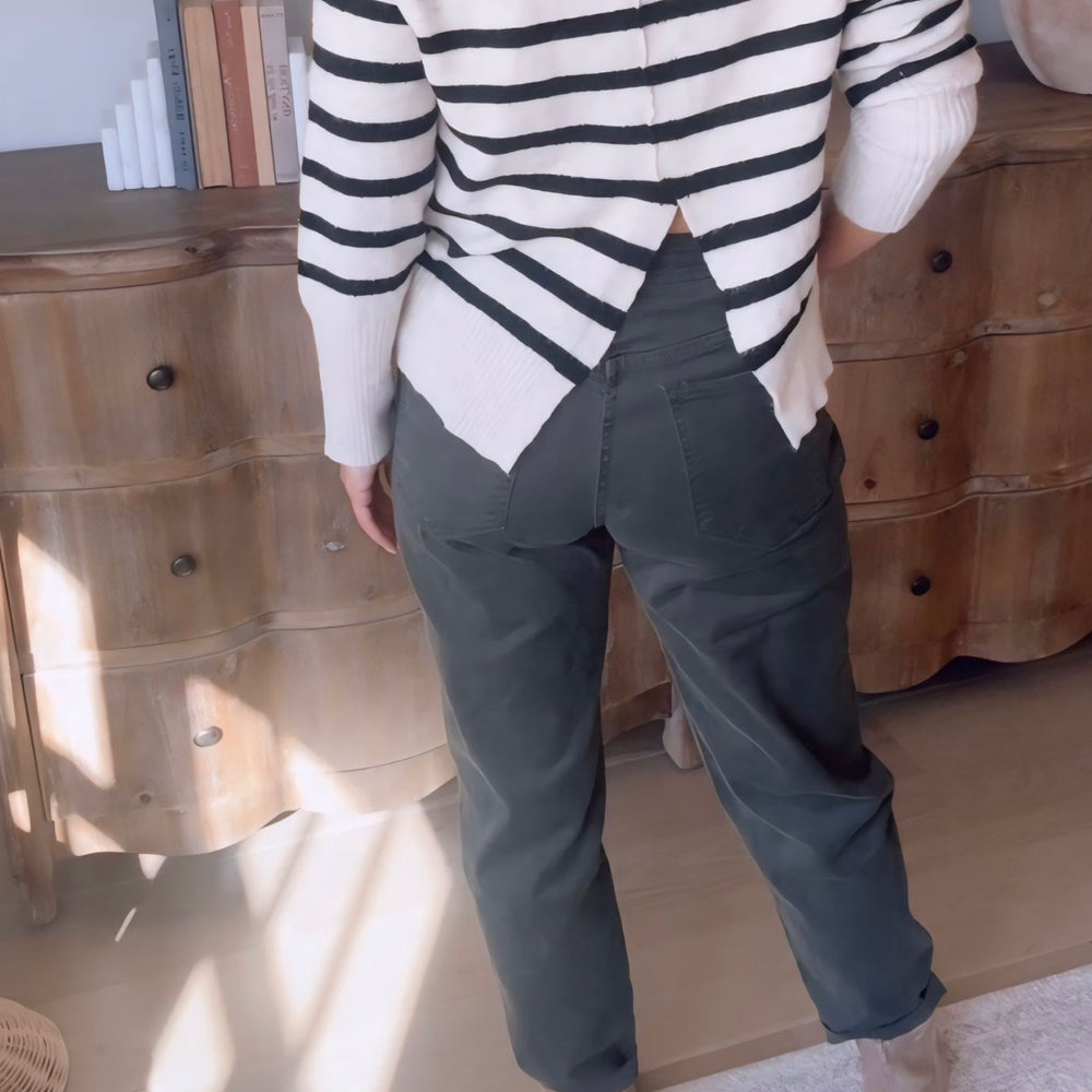 Straight Leg Green Denim