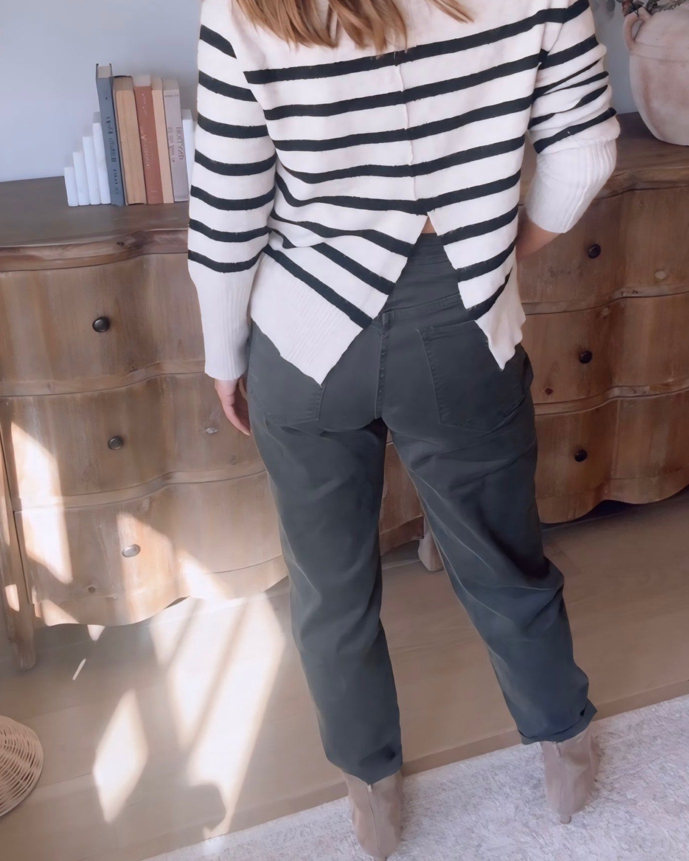 Straight Leg Green Denim