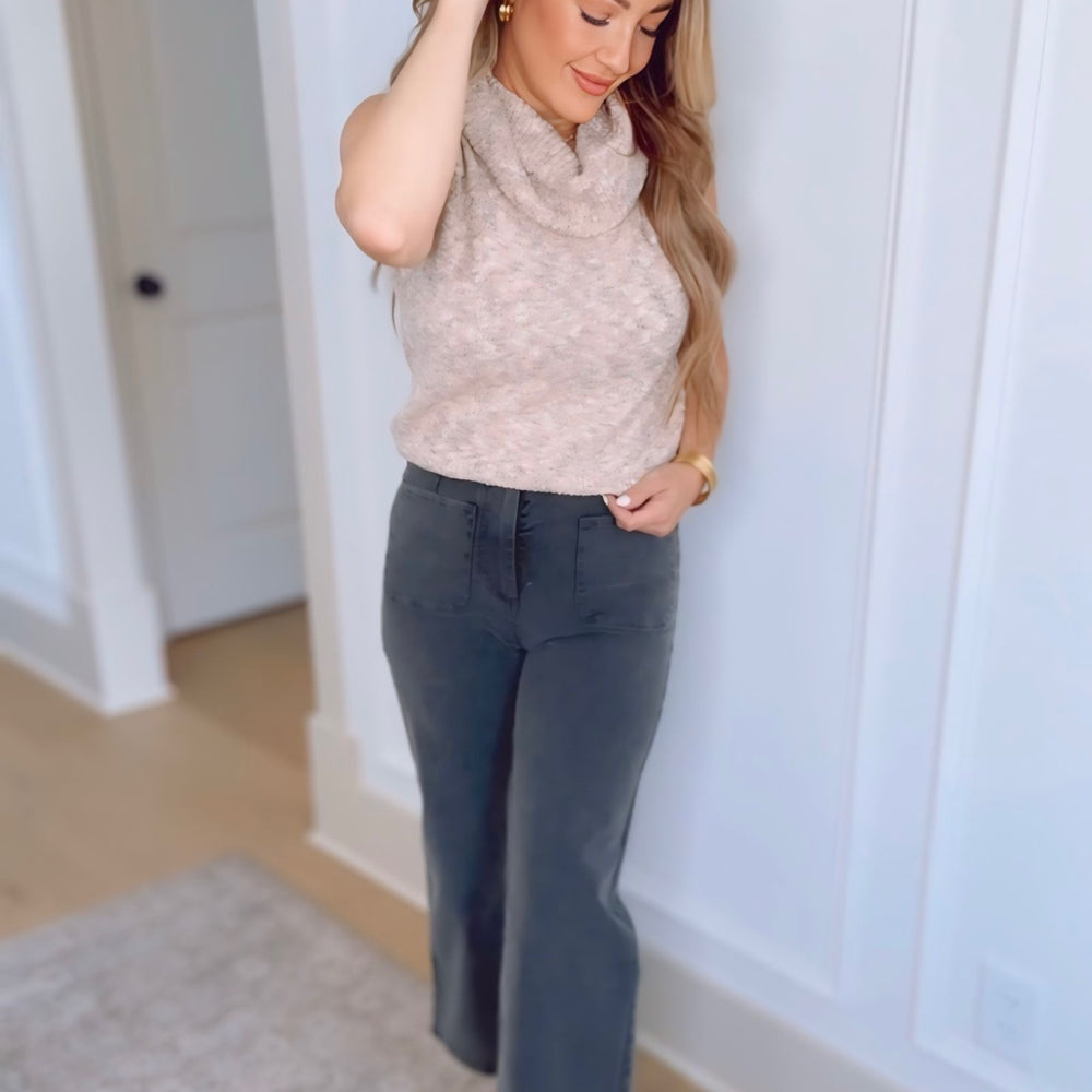 Nellie Two Tone Textured Sweater Vest