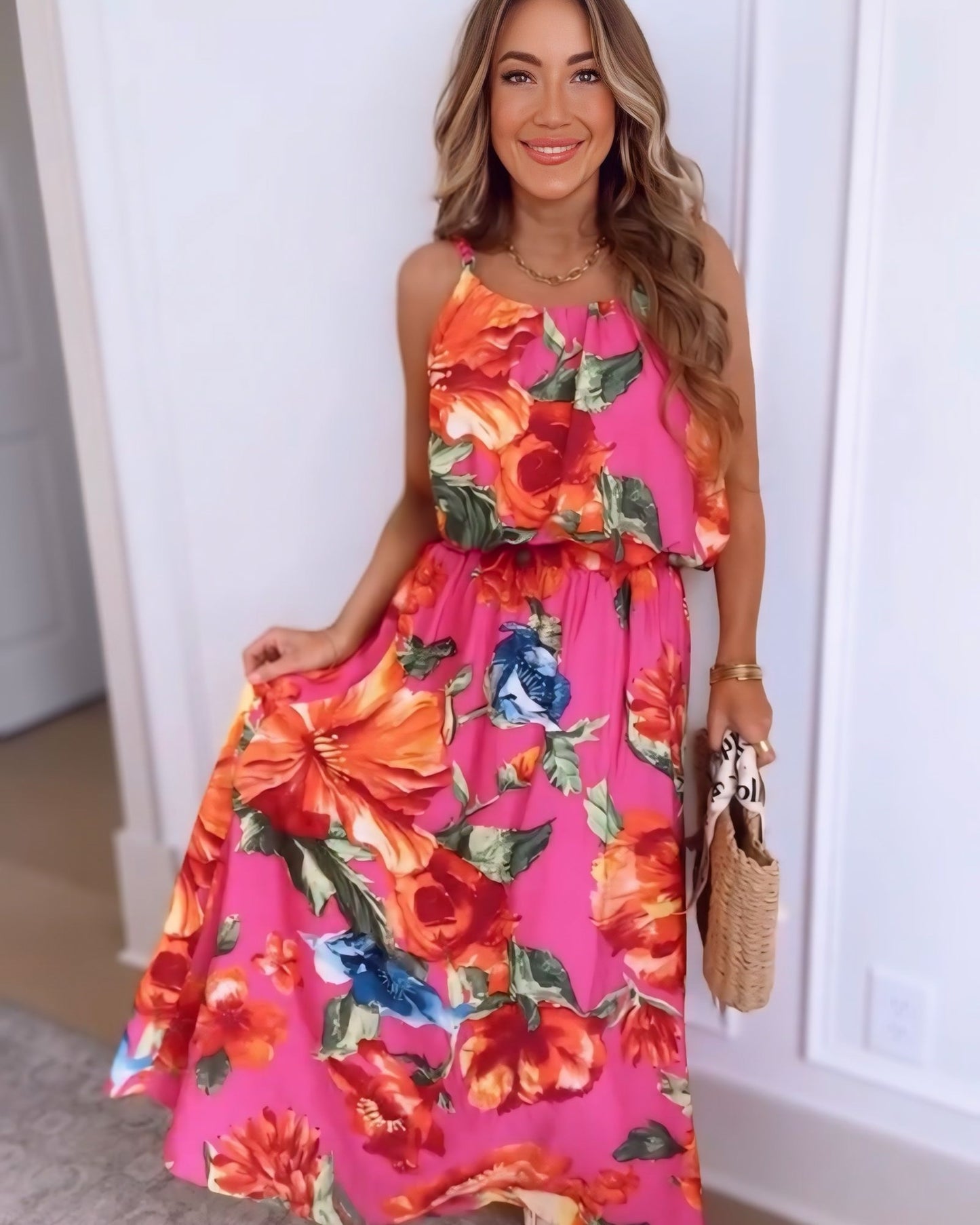 Grecian Getaway Floral Maxi Skirt - 2 COLORS