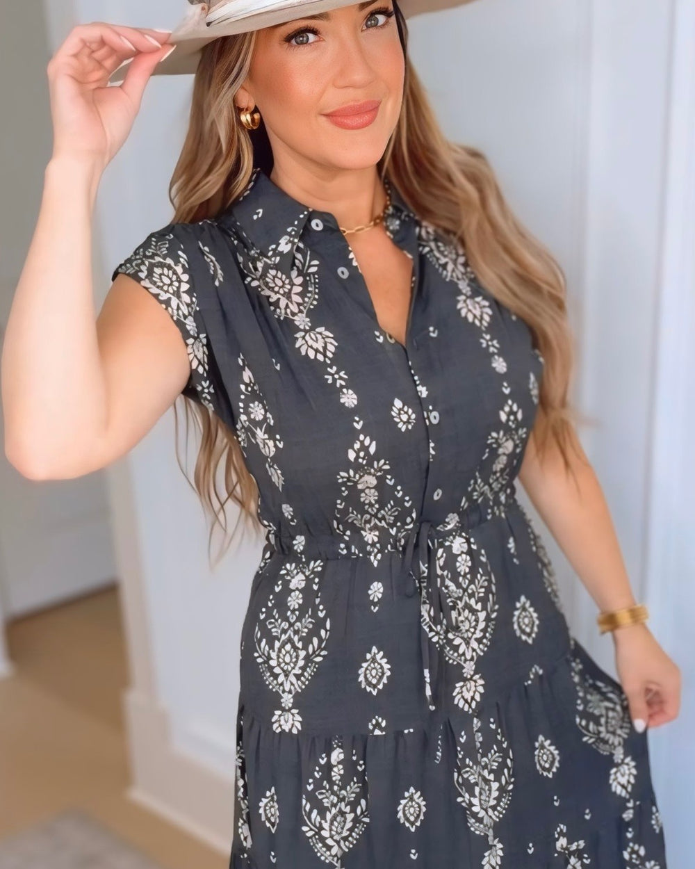 See You Later Tiered Midi Dress- 2 Colors