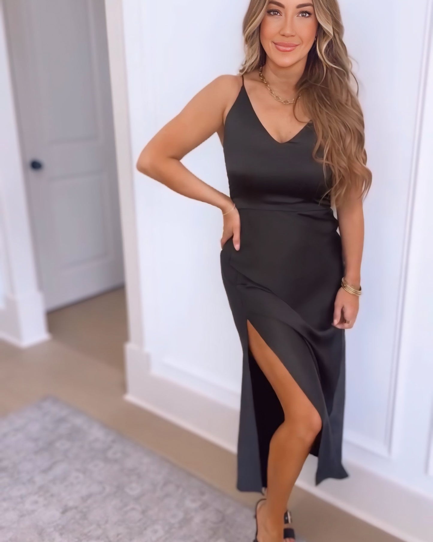 Stunning Element Satin Cami Dress
