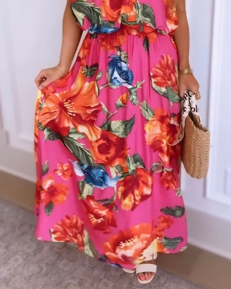 Grecian Getaway Floral Maxi Skirt - 2 COLORS