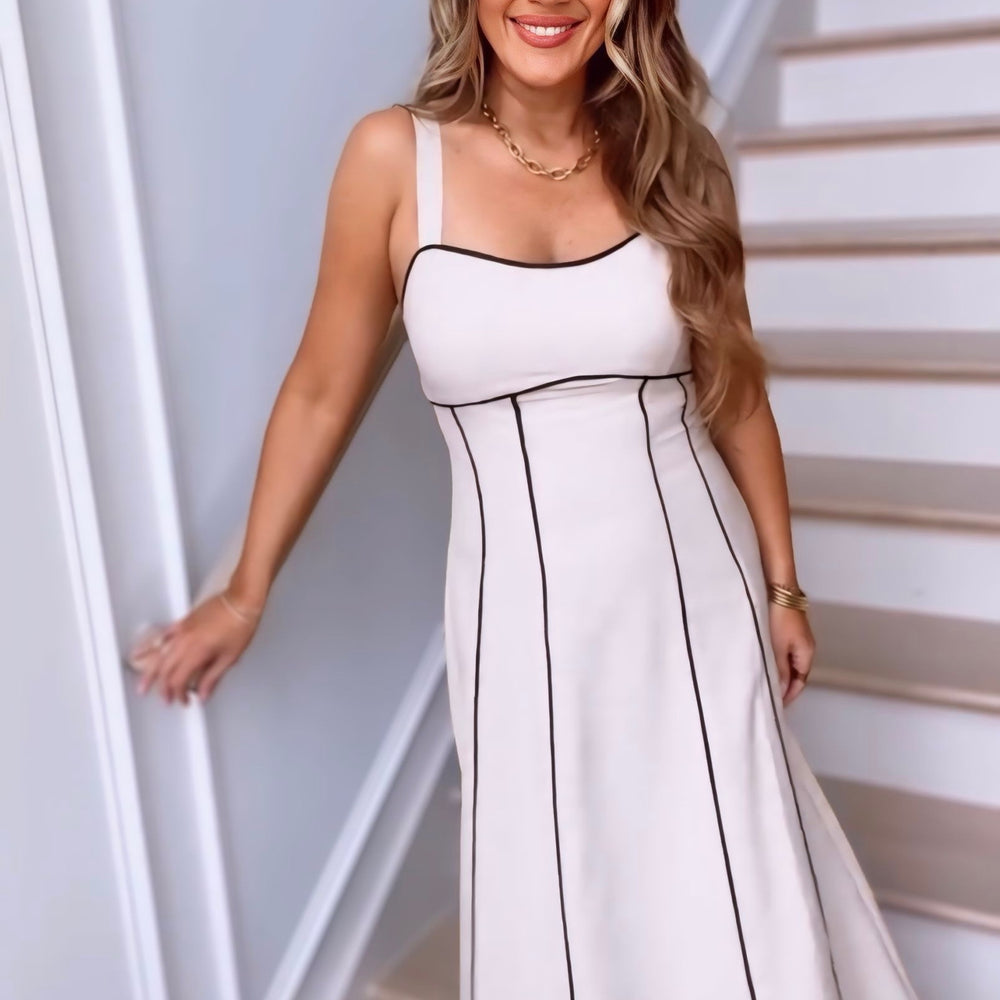 Vineyard Brunch Linen Midi Dress
