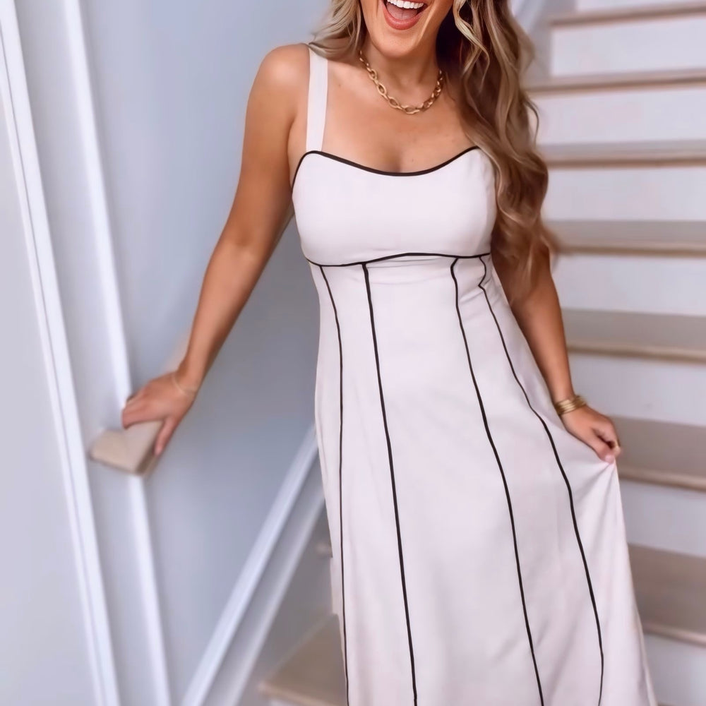 Vineyard Brunch Linen Midi Dress