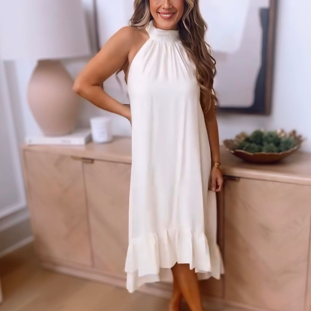 Oceanside Dream Tie Halter Maxi Dress - 2 COLORS