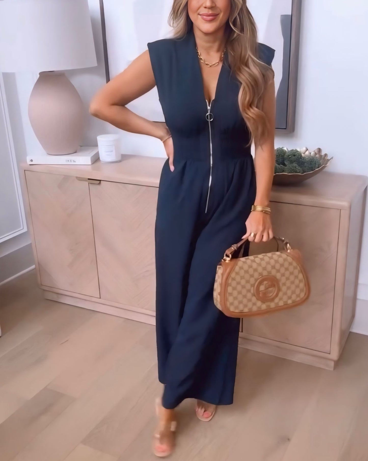 Effortless Looks Jumpsuit - NAVY