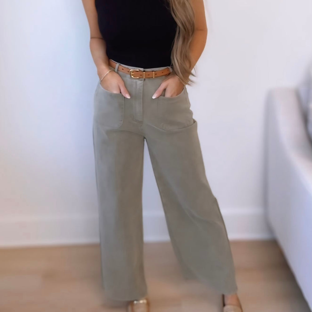 Landry Front Pocket Wide leg Pants