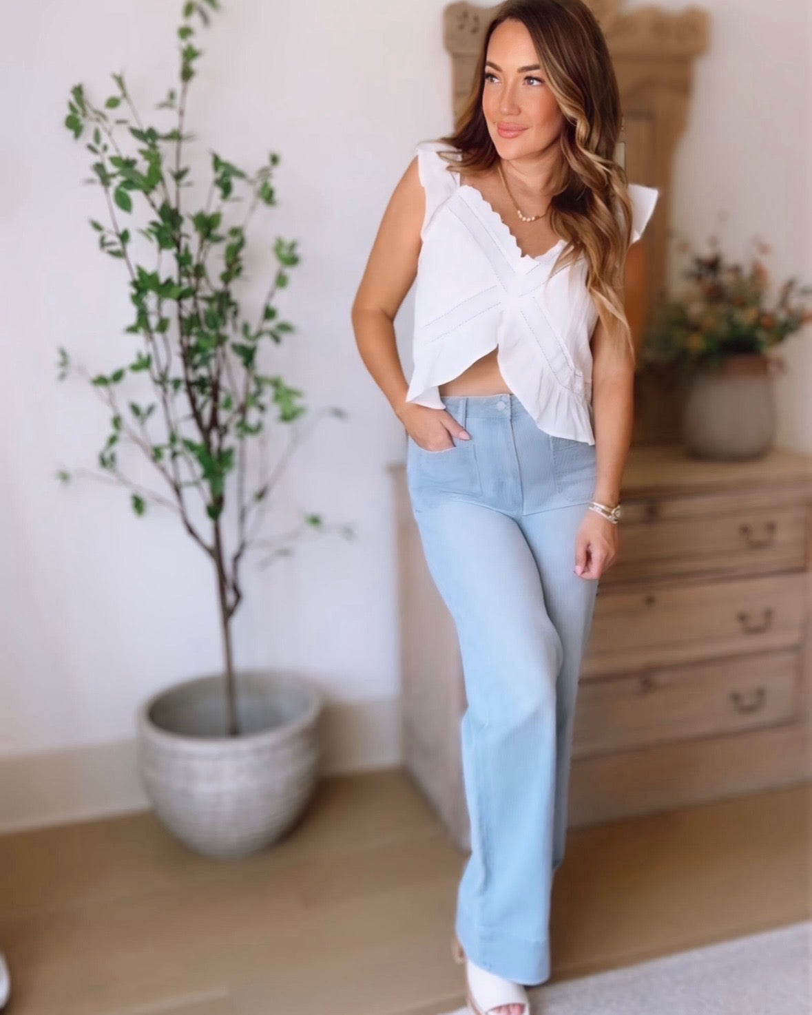Mika Ruffle Sleeve Top
