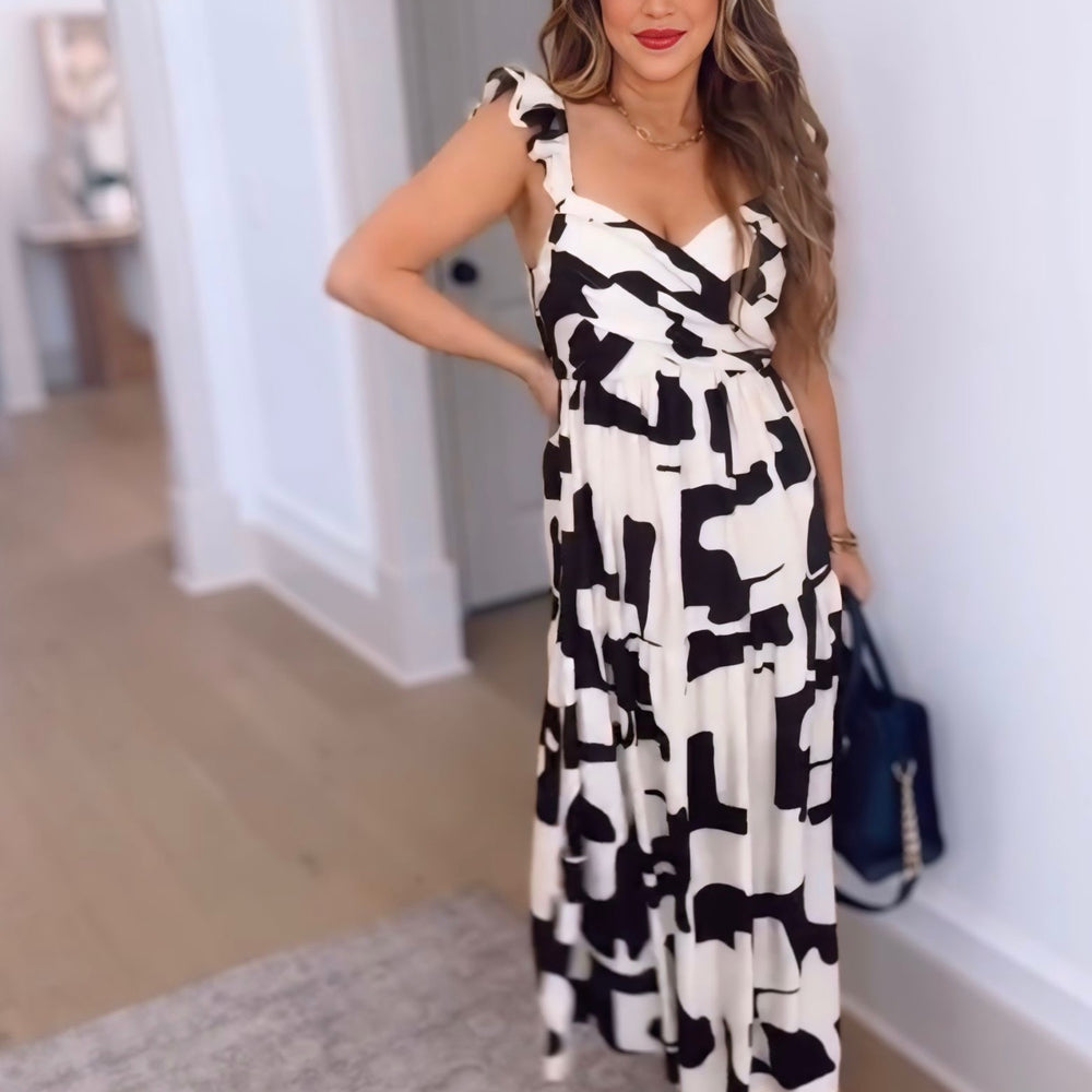 Close To My Heart Abstract Maxi Dress