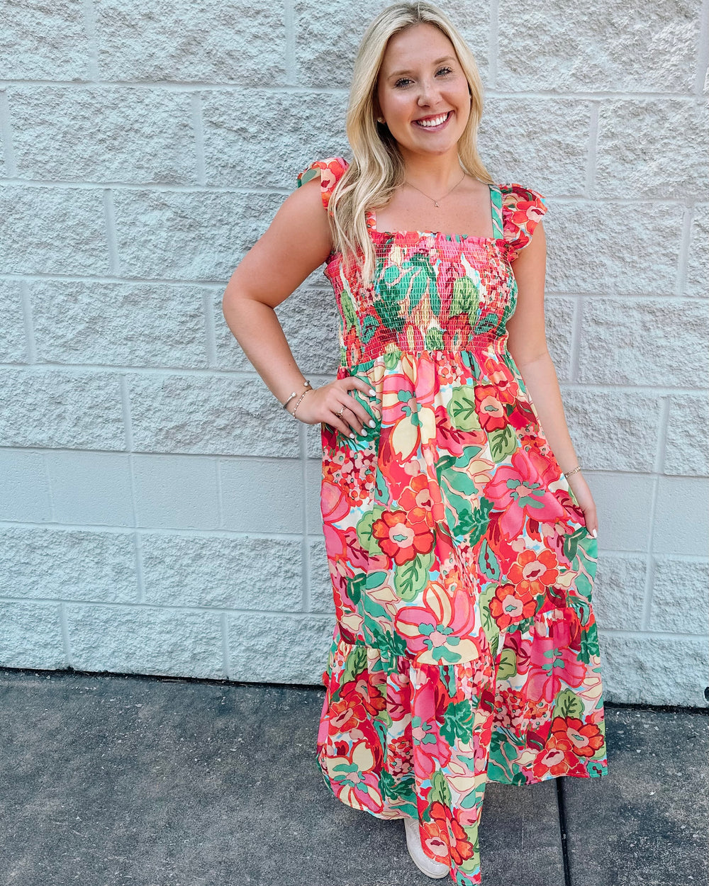 Hawaiian Luau Smocked Maxi