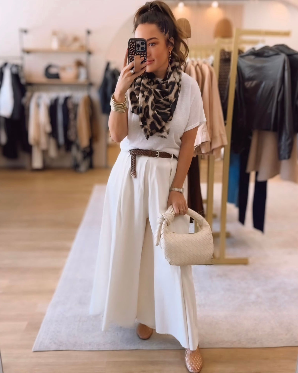 Marianna Belted Wide Leg Palazzo Pants