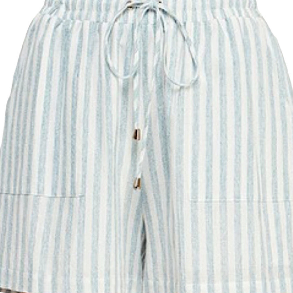 Secrets Out Striped Linen Shorts