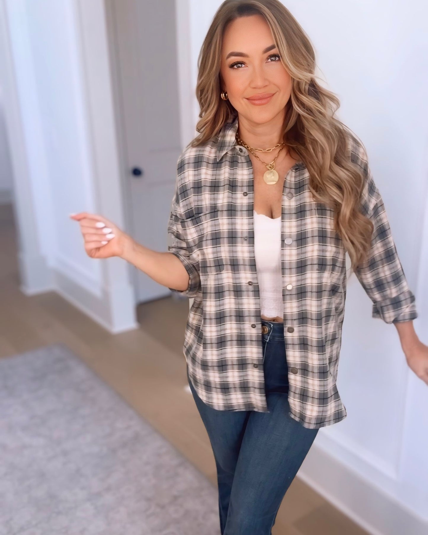 Rue Brushed Plaid Button Up- 2 Colors