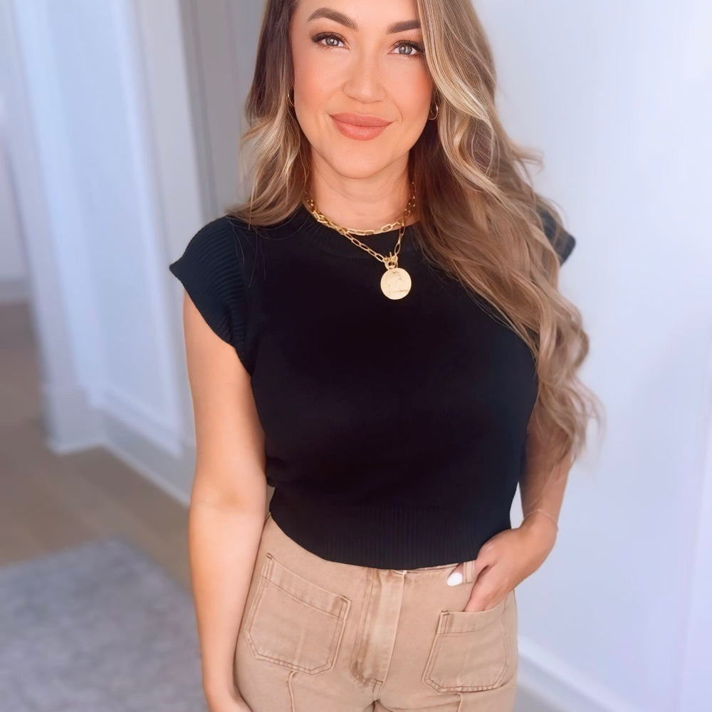 
                      
                        Lucky Cap Sleeve Knit Top- 2 Colors
                      
                    