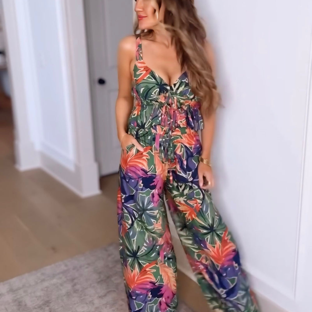 
                      
                        Traveling To Tulum Floral Peplum Tie Top
                      
                    