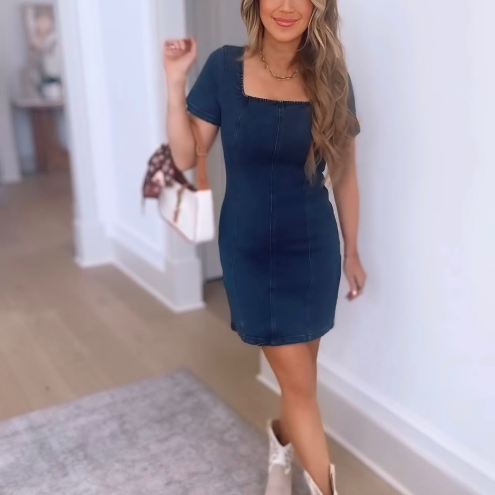 In The Right Direction Denim Dress