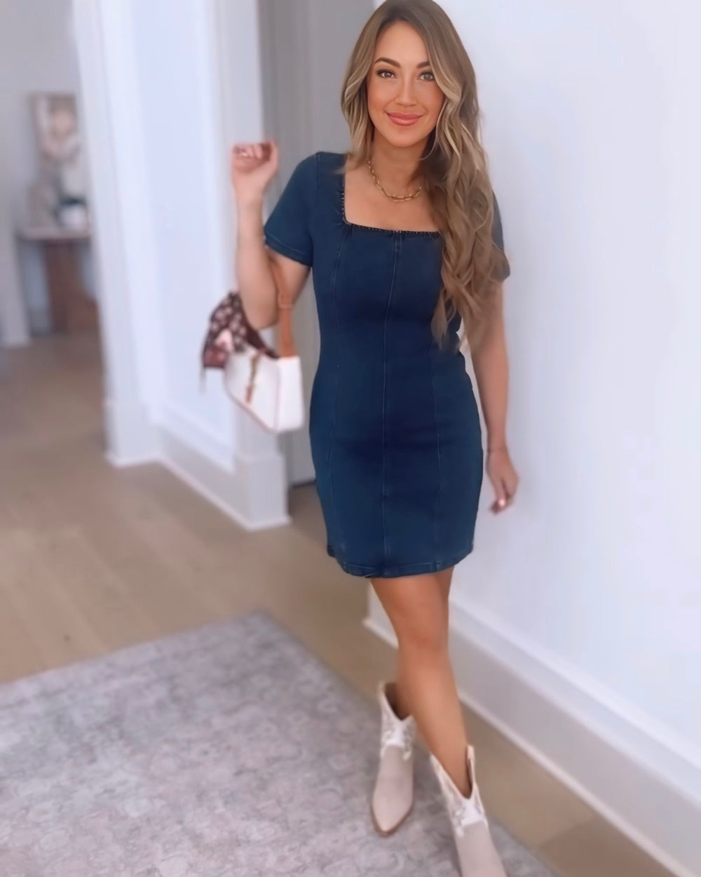 In The Right Direction Denim Dress