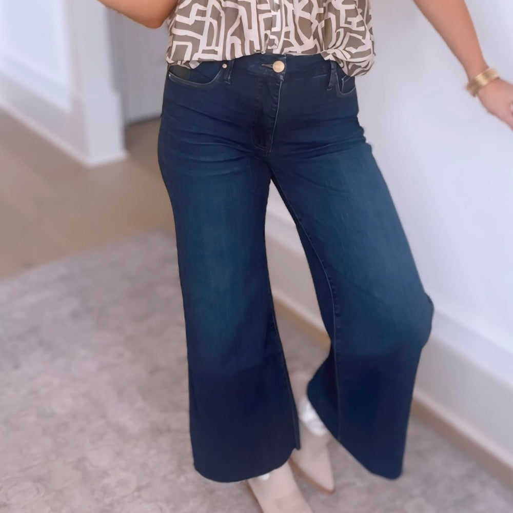 Kut- Meg High Rise Wide Leg- Dark Wash