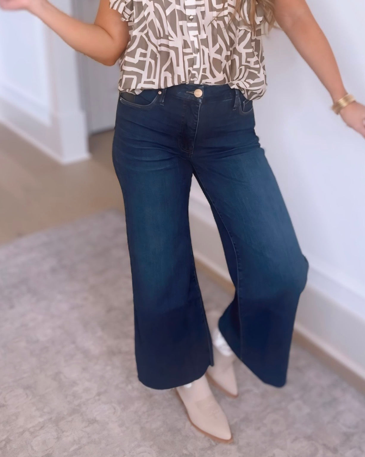 Kut- Meg High Rise Wide Leg- Dark Wash