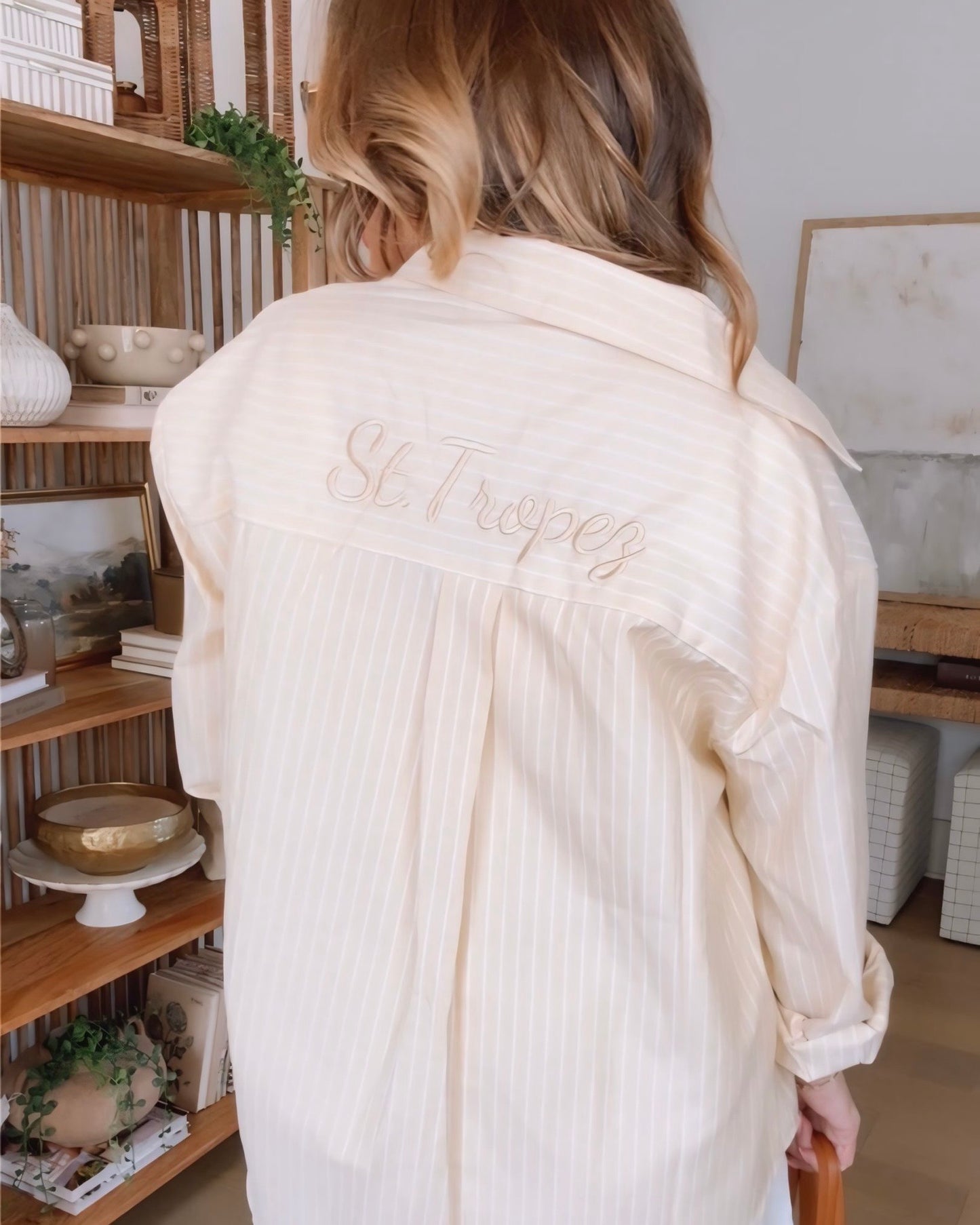 St. Tropez Striped Button Up