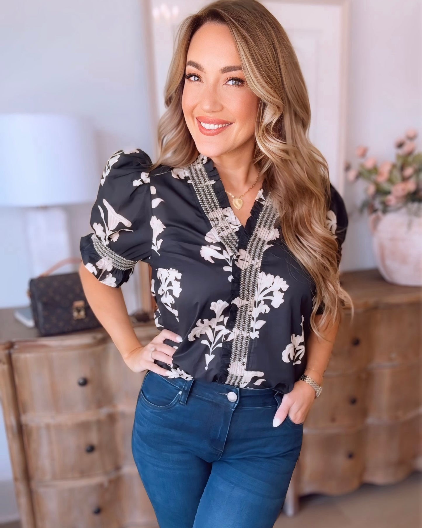 Cyrus Floral Top
