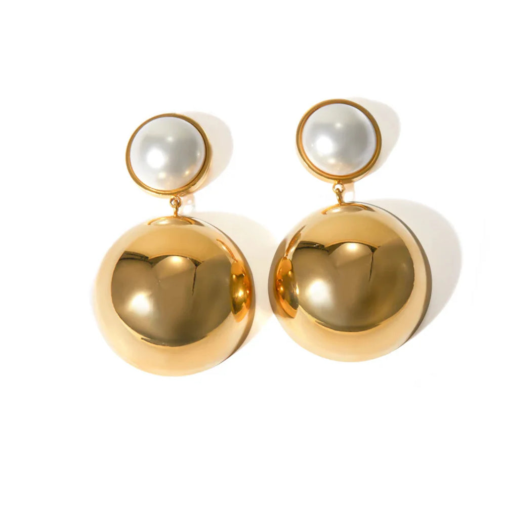 Ember Earrings with Pearl Stud