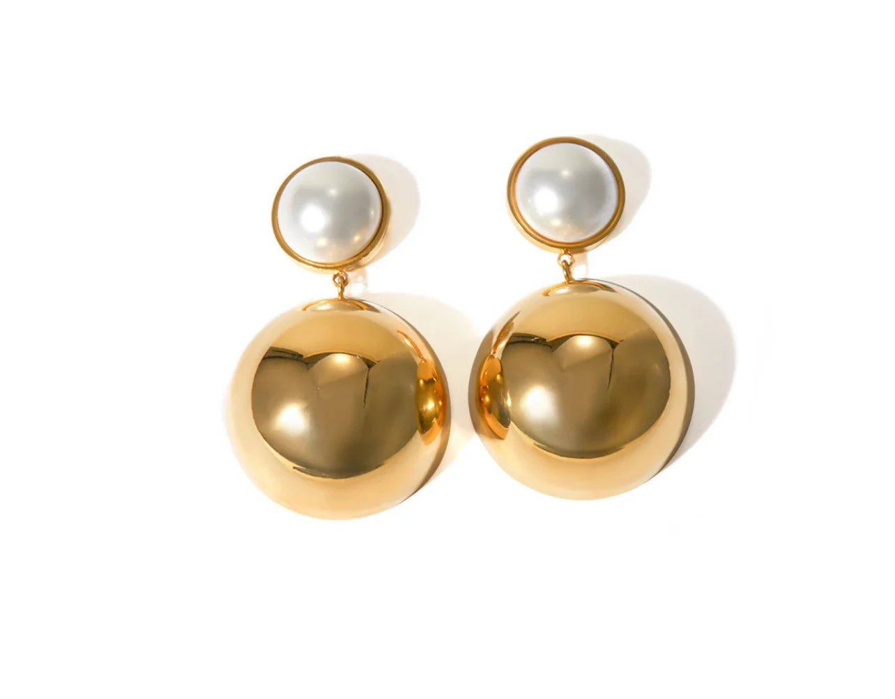Ember Earrings with Pearl Stud