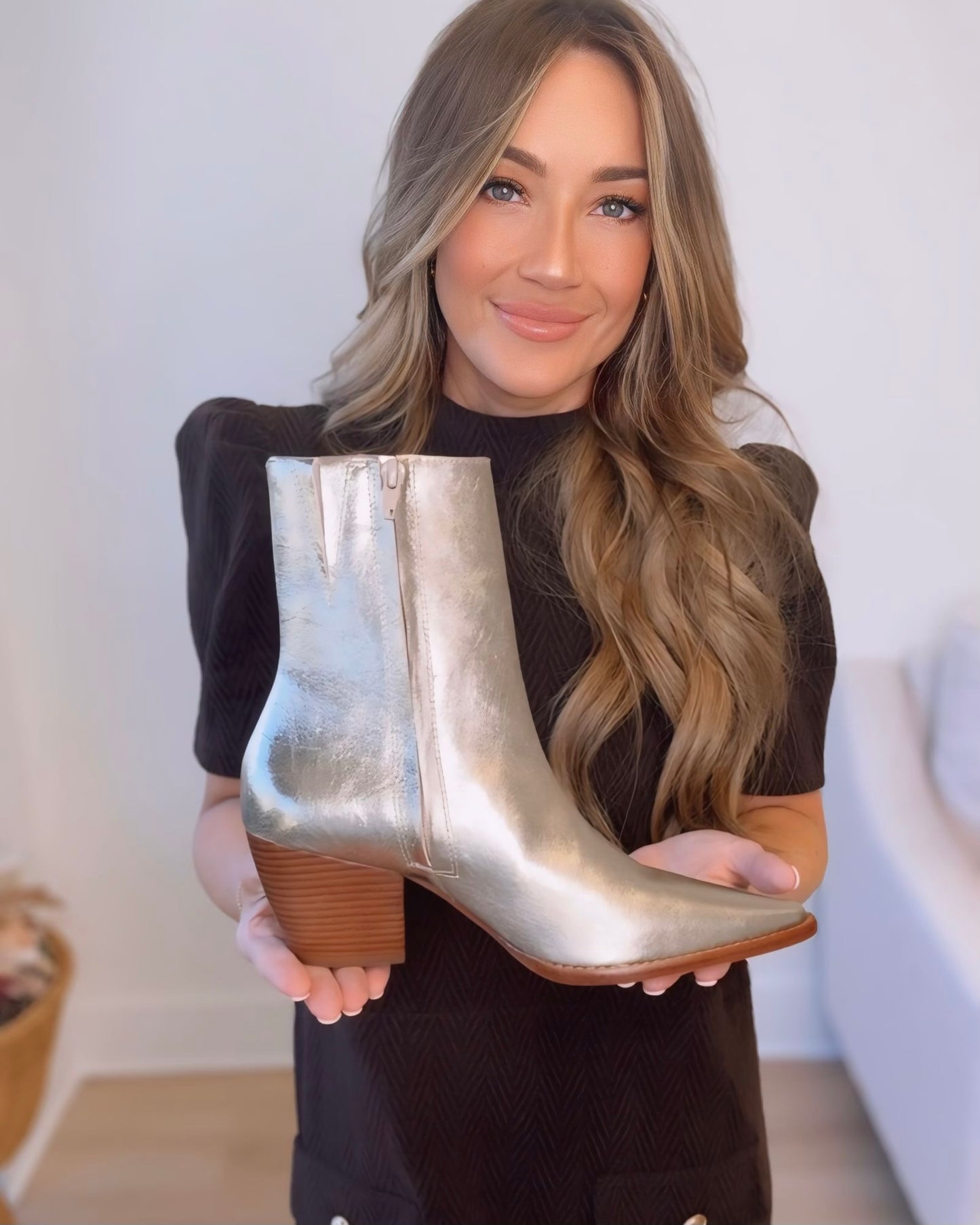 Katy Metallic Ankle Boots