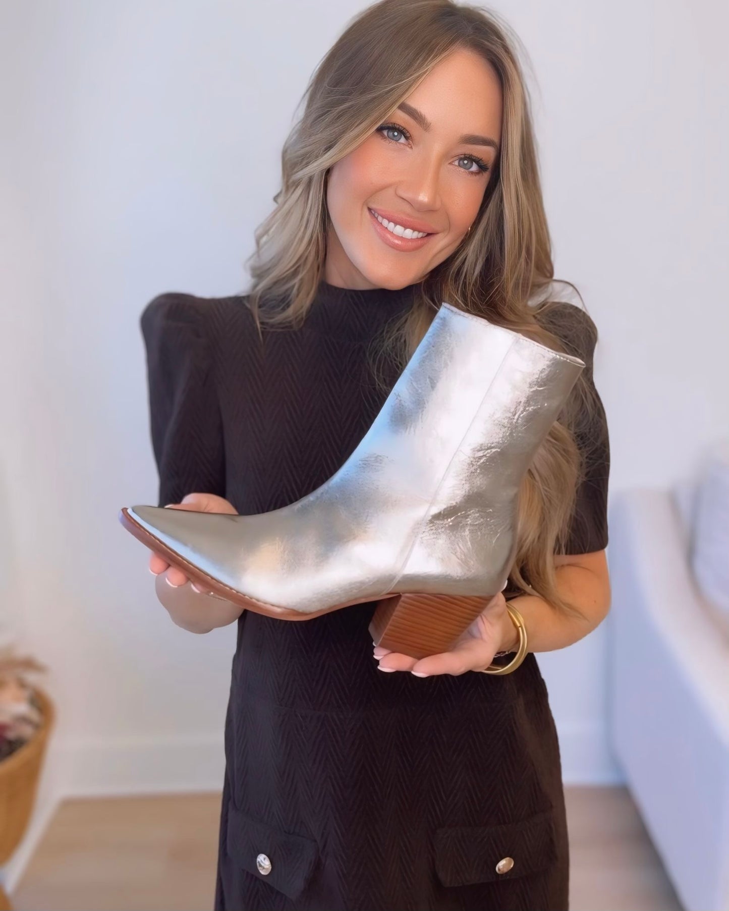 Katy Metallic Ankle Boots