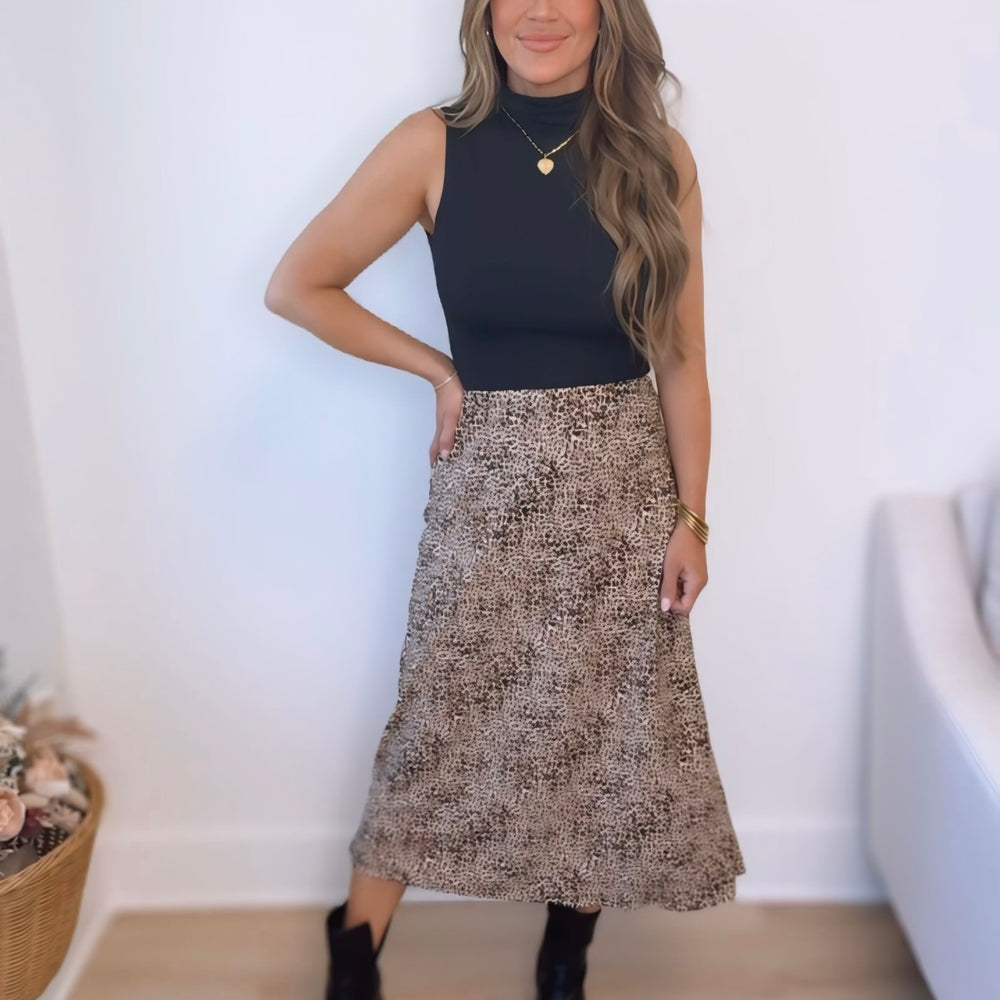 Wild Hearts Leopard Print Skirt