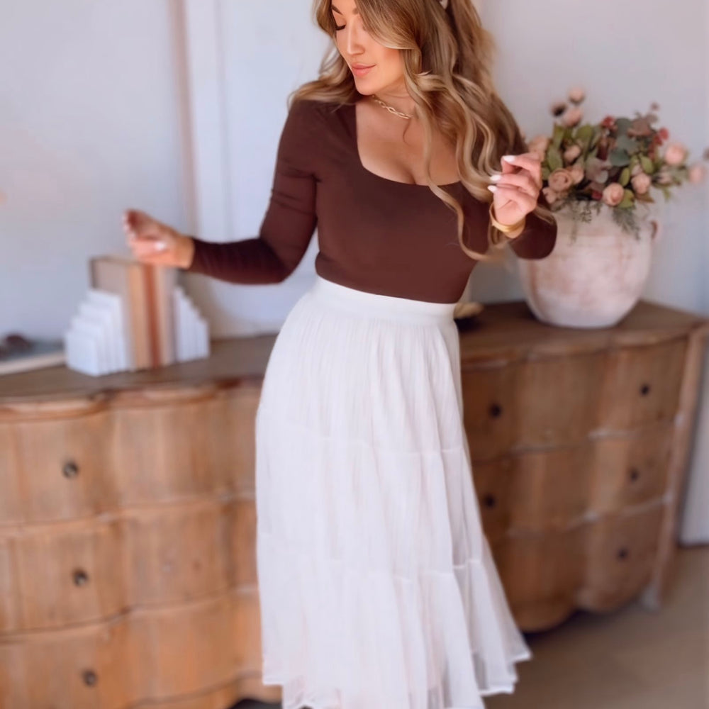 Velvet Shimmer Midi Skirt