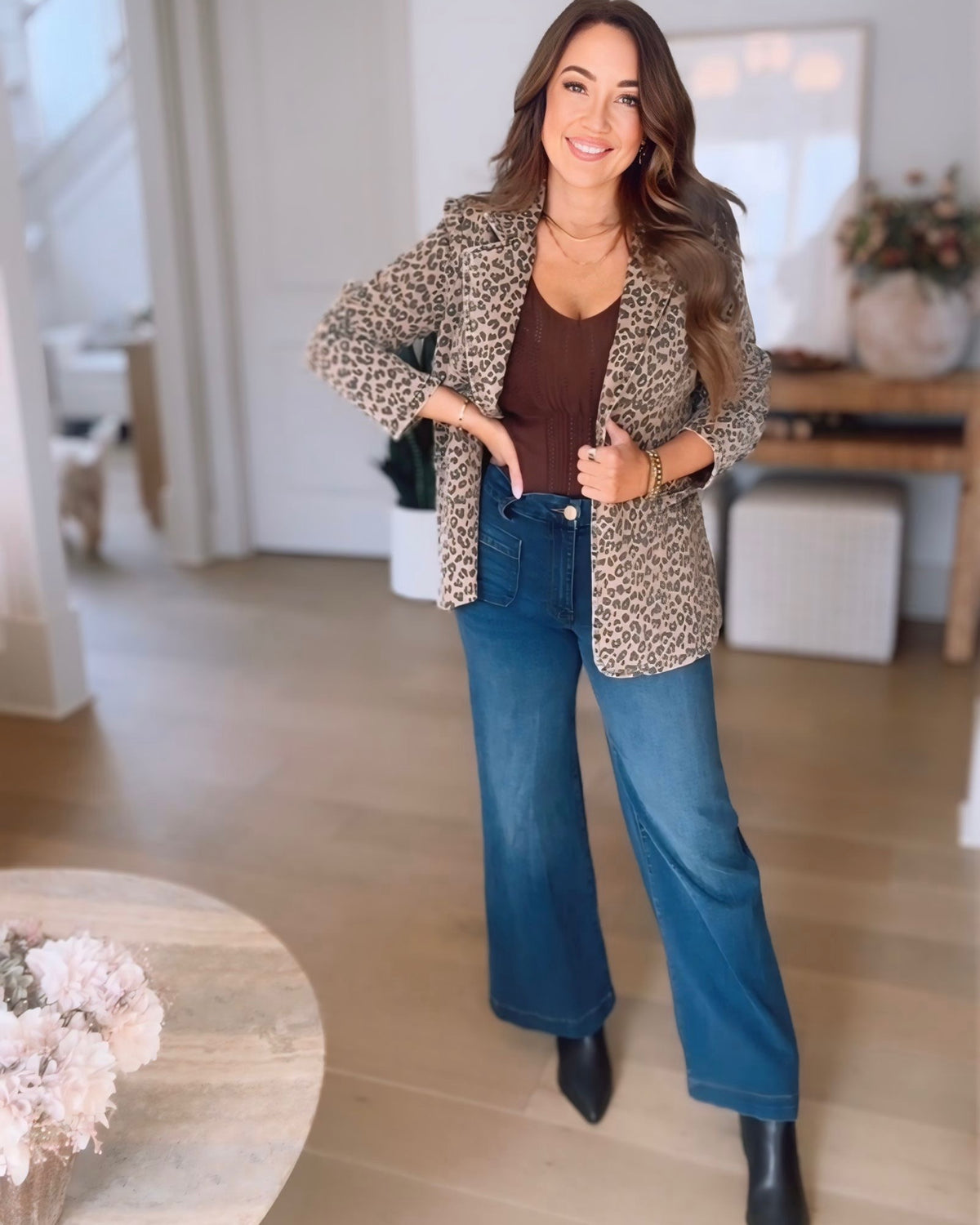 Gigi Leopard Print Blazer
