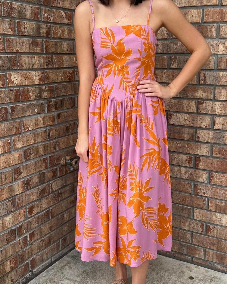 Tuscan Sun Floral Midi