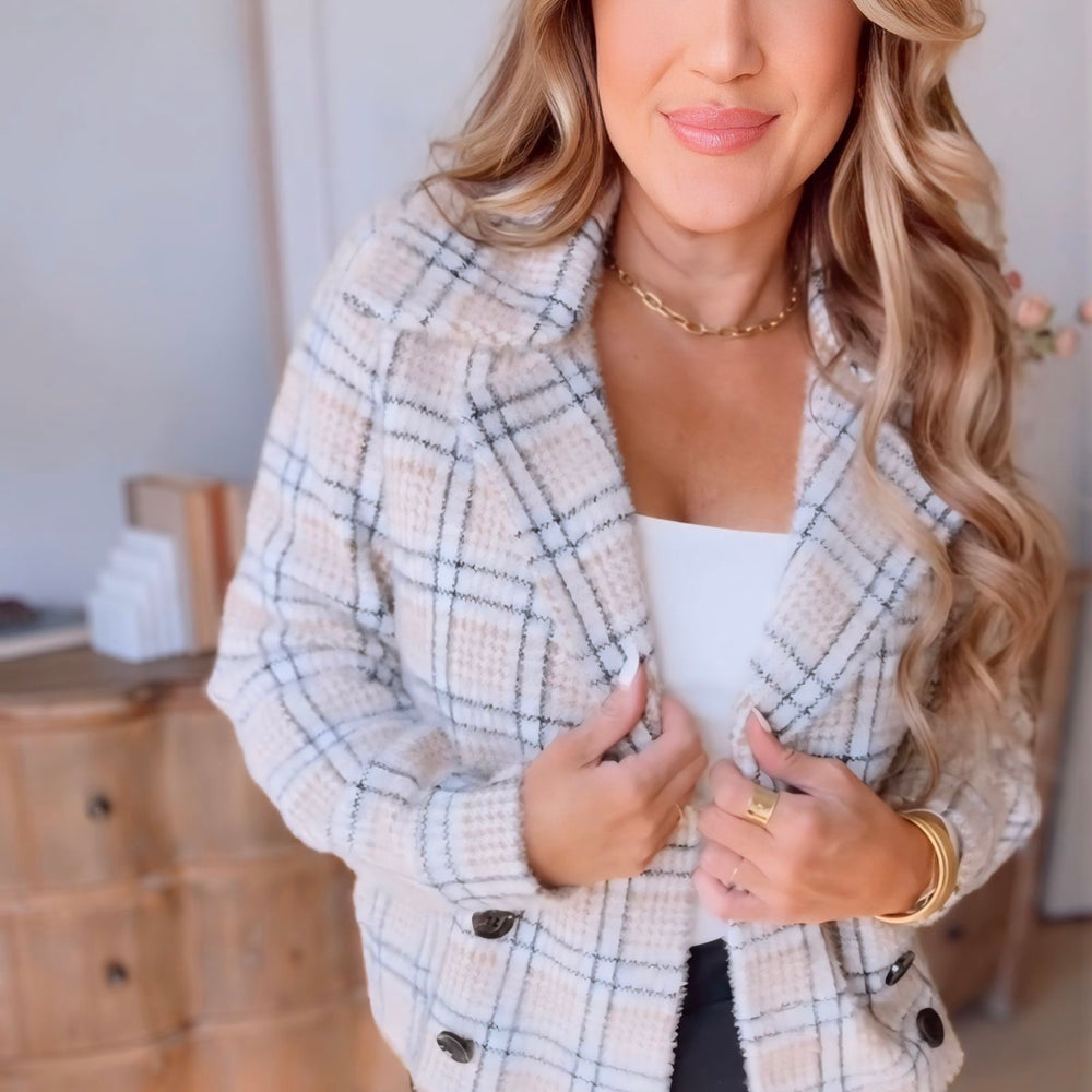 Aaliyah Plaid Double Breasted Jacket