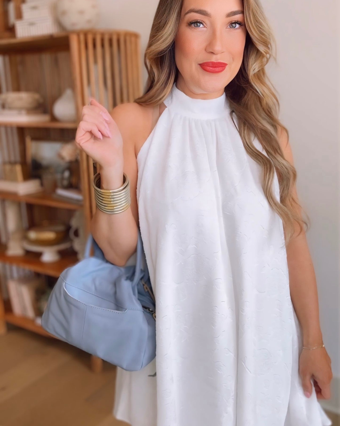 Louise Floral Halter Dress