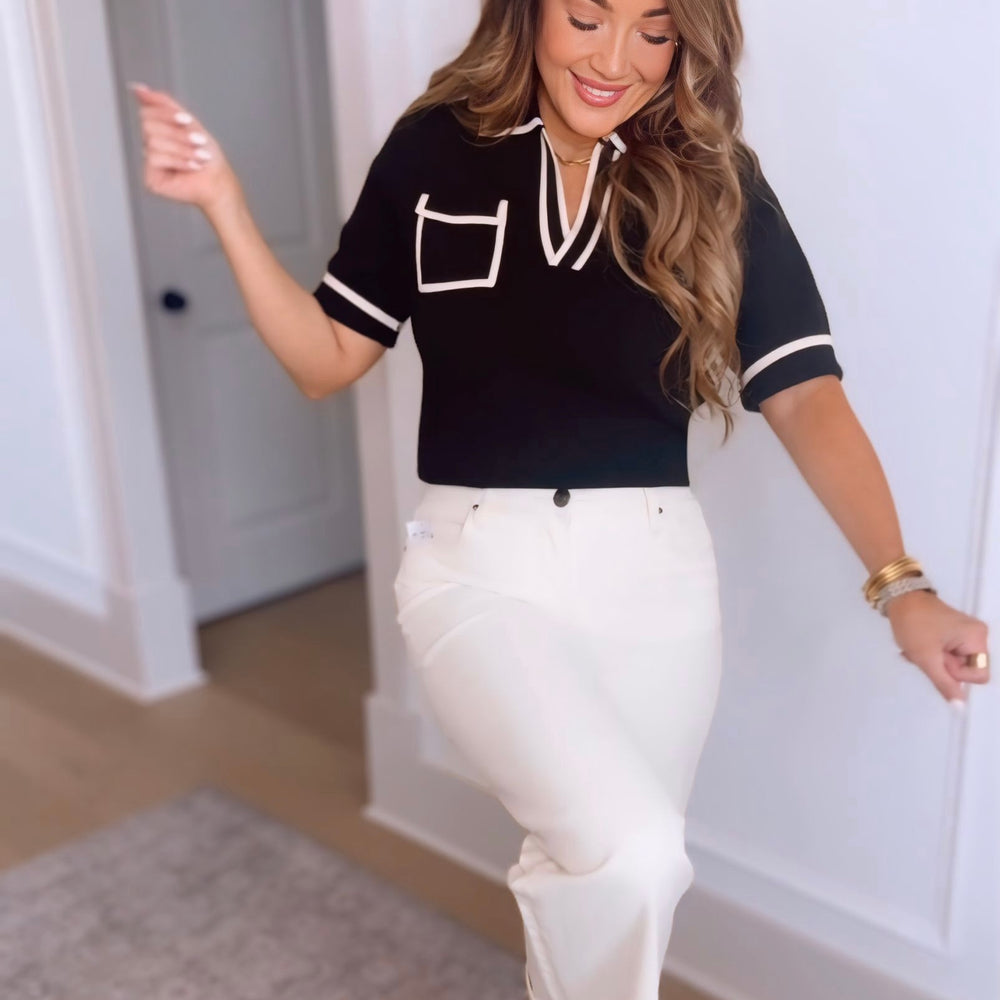Andie Collared Knit Top