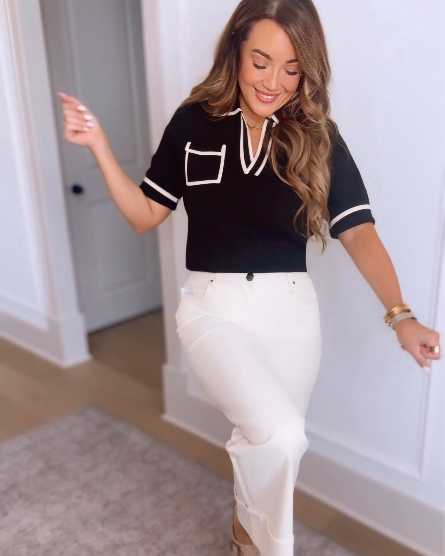 Andie Collared Knit Top